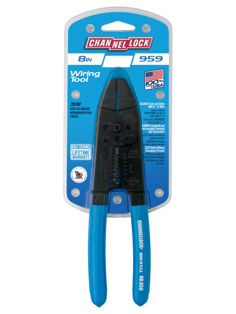 Channellock 959 8-1/2-Inch Wire Stripper with Crimper - Image 4